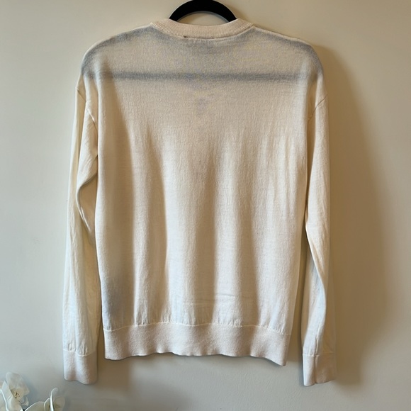The Kooples Cream Lace-Up Merino Wool Sweater Size M. - Picture 3 of 12